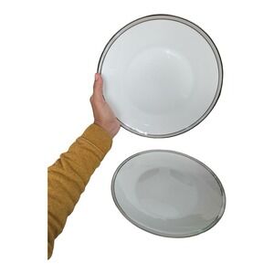 Ser Of 2 Vintage Rosenthal Continental 4042 Gala Grey 9 3/4" Dinner Plates